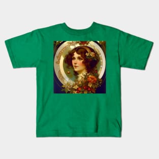 Christmas - AI - Art Nouveau Kids T-Shirt